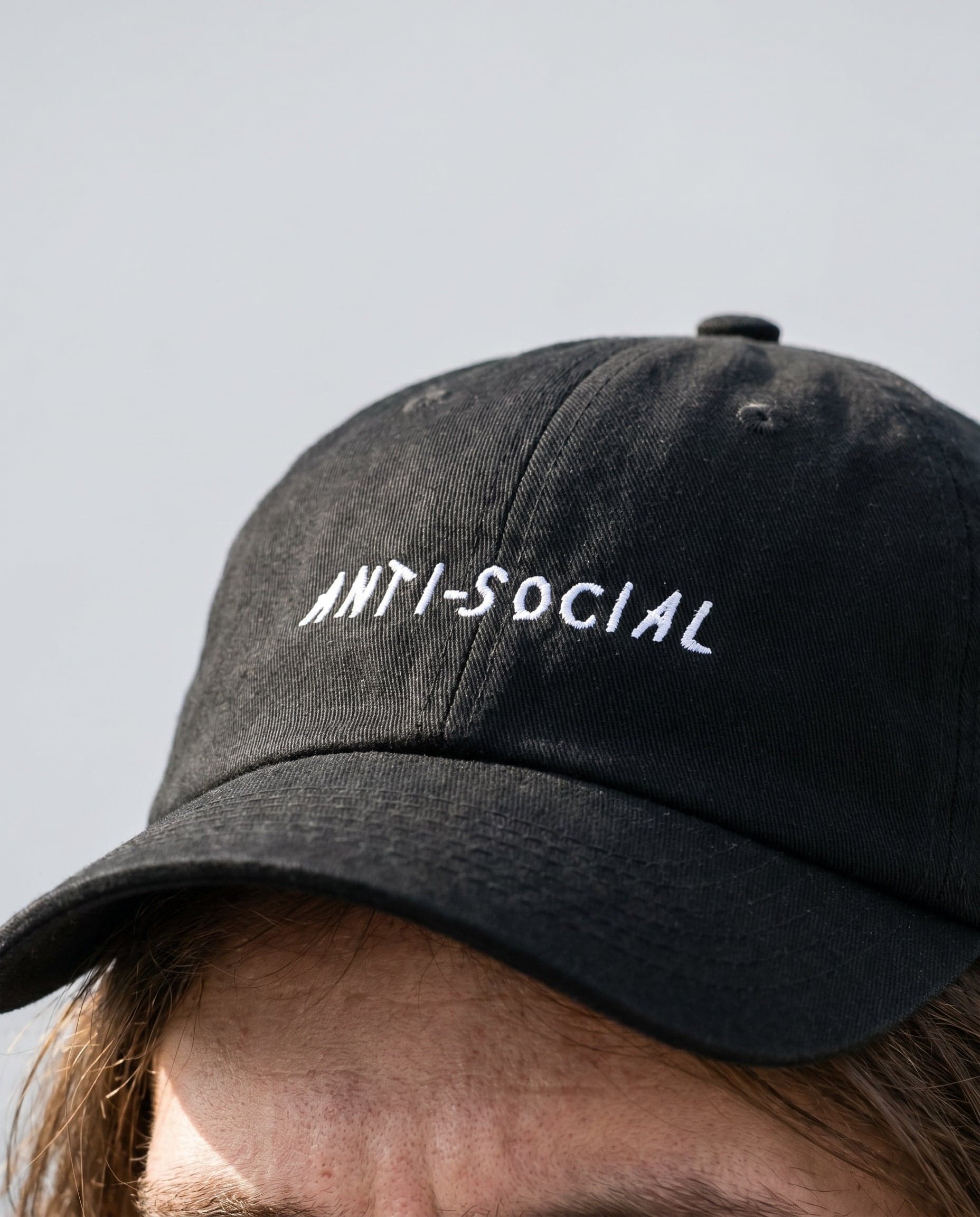 Anti Social — embroidery detail