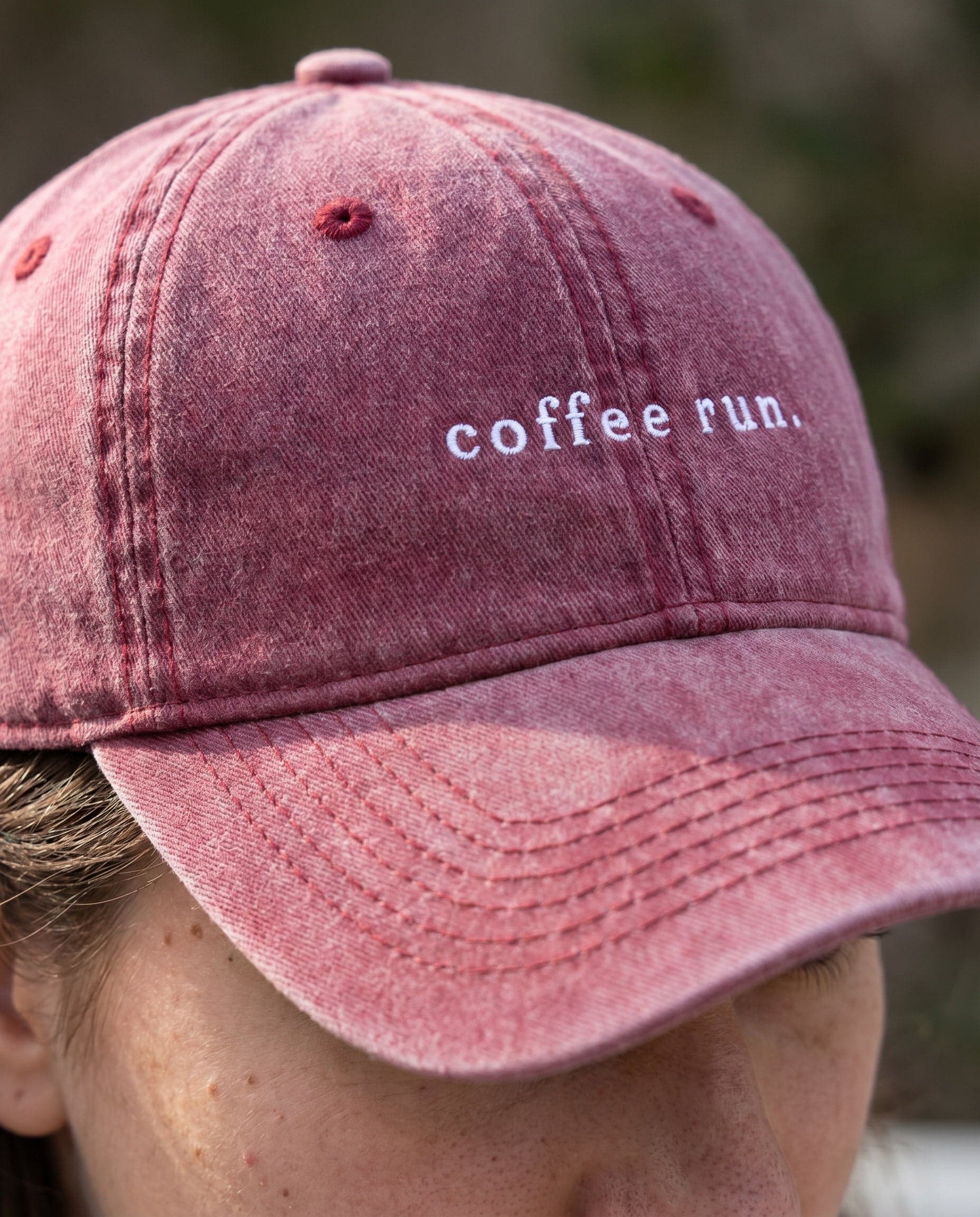Coffee Run — embroidery detail